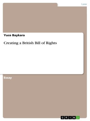 cover image of Creating a British Bill of Rights